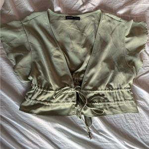 SHEIN Sage Green High Waist Women's Shorts